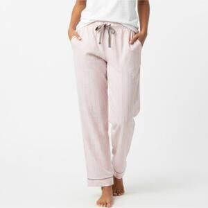 STATE OF DAY WOMENS PLAID FLANNEL PAJAMA PANTS STRIPE - L
